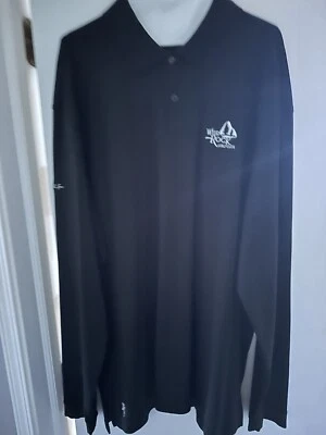 Polo de golf Ashworth clásico negro para hombre 2XL manga larga Wind Rock club de golf Foto 1 de 3