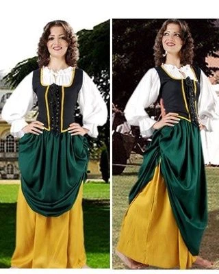 Medieval Skirt Double Layer Sizes S/M - XXL Rayon BRAND NEW  (C1107) - Image 1 of 4