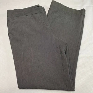 Alfani Womens Dress Pants sz 10 Gray Flat Front Mid Rise Bootcut Leg Stretch - Picture 1 of 13
