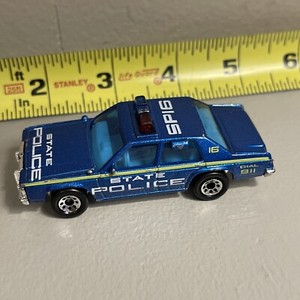 Vintage 1987 Matchbox Ford LTD SP16 Blue State Police Car