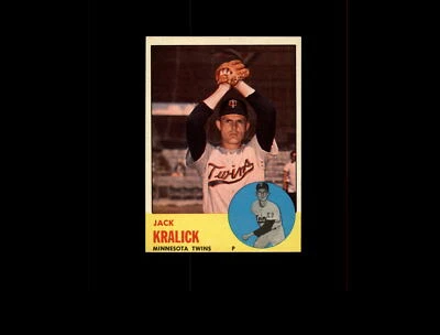 1963 Topps 448 Jack Kralick EX #D1,324611 - Image 1 of 2