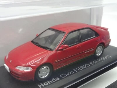 Honda Civic Ferio Sir 1991 Red 1/43 Scale Box Mini Car Display Diecast Vol 296 - Image 1 of 4