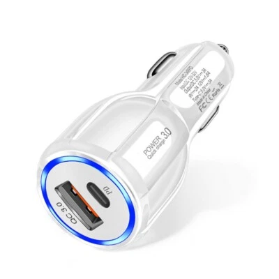 Dual USB Port Fast Car Charger Adapter for iPhone Samsung Android LG Google HTC - Image 1 of 3