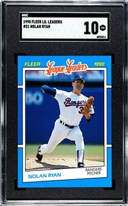 1990 Fleer Leaders NOLAN RYAN #31 Graded SGC 10 *GEM* - Picture 1 of 2
