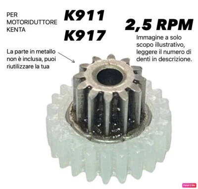 Ingranaggio ricambi per motoriduttore KENTA 2,5rpm 23denti coclea stufa a pellet - Immagine 1 di 4