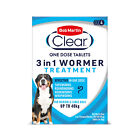 Bob Martin Clear 3-in-1 Wormer Tablets 4pk for Dogs 2wks+ 40kg