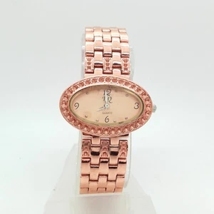 Damen Uhr Luxus Schmuck Design Roségold Metall Quarz Armbanduhr 300172 - Bild 1 von 3