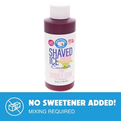 Pink Bubble Gum Shaved Ice and Snow Cone Unsweetened Flavor Concentrate 4 Fl Oz - Image 1 of 4
