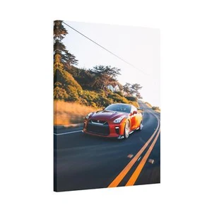 Nissan R35 GTR High Resolution Museum Quality Vertical Automotive Canvas Print # - Picture 1 of 10