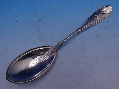 Japanese Whiting Sterling Silver Berry Spoon Britecut Pointed Narrow Bowl 9 1/8" - Image 1 of 4