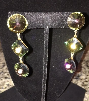 Pendientes Peridoto 3 Niveles Foto 1 de 3