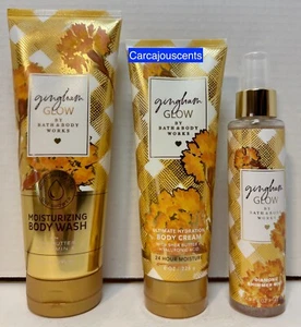 Bath & Body Works Gingham Glow Body Wash Body Cream Shimmer Mist Gift Set - Picture 1 of 2