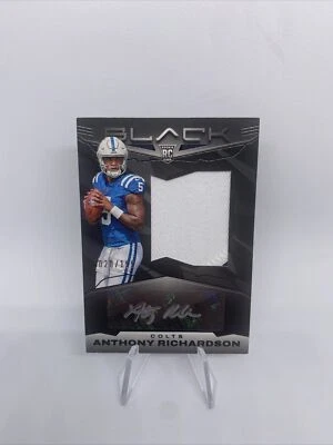 2023 PANINI BLACK #230 - ANTHONY RICHARDSON PATCH AUTOGRAPH #20/199 RC COLTS - Image 1 of 2