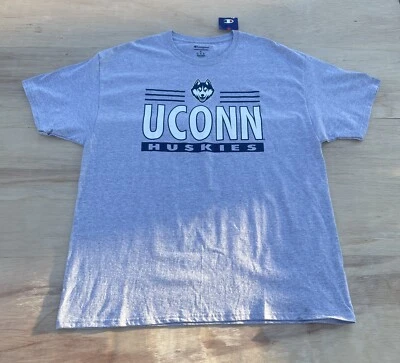 VINTAGE CHAMPION UCONN Huskies Final Four Shirt Short Sleeve Men Gray SIZE XL - Image 1 of 4