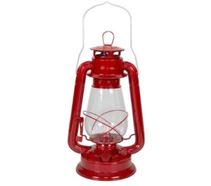 Vintage Hurricane Lantern Fuel Oil Lamp Camping Lanterns Outdoor 12 Inch, Red - Picture 1 of 10
