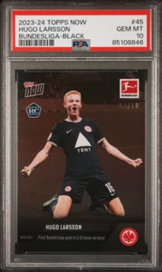 2023 Topps Now Bundesliga Hugo Larsson Frankfurt Rookie Black #/10 PSA 10 - Picture 1 of 1