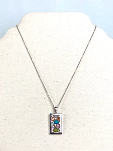 Unbranded, Rectangle Silver-tone, Pendant necklace with faux gemstones - Picture 1 of 9