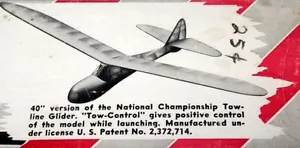 Berkeley SINBAD 40 PLAN & PARTS PATTERNS for 40" Towline Glider Model Airplane - Picture 1 of 8