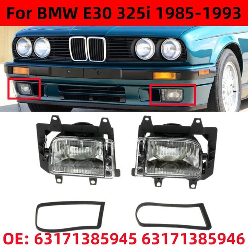 1 Pair For BMW E30 325i 19851993 Front Lower Bumper Fog Light Lens