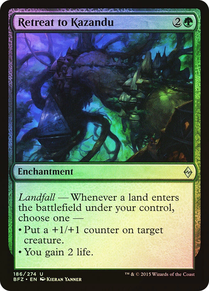 MTG FOIL Retreat to Kazandu  - Battle for Zendikar #186 - Image 1 of 1