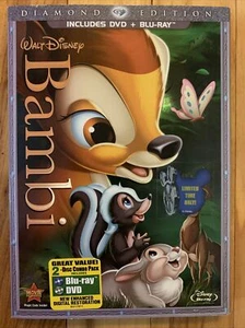 DISNEY "BAMBI" MOVIE DIAMOND EDITION BLU-RAY + DVD WITH SLIPCOVER - BRAND NEW - Bild 1 von 8