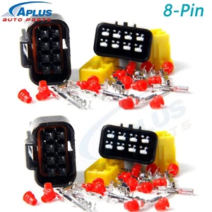 Wire Cable Connector Plug in 8 Pins Way Waterproof Electrical Sets Car HID - Picture 1 of 4
