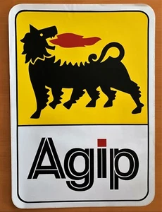 AGIP Racing Vinyl Car Wall Sticker Decal NOS Vintage Original Sponsor Item 16x23 - Bild 1 von 3