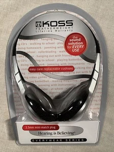 Koss Featherweight Headband Headphones - Silver/Black - Picture 1 of 4