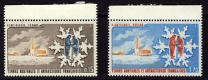TERRITORIOS FRANCESES DEL SUR Y LA ANTÁRTIDA 1984 Juego de Glaciología SG 182 y SG 183 MNH - Imagen 1 de 2