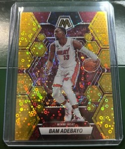 2022-23 Mosaic Fast Break Bam Adebayo Gold Disco Prizm /10 Miami Heat