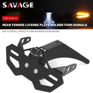 Rear Fender License Plate Holder for Aprilia RSV4 1000 R Tuono 1100 V4 Caponord - Picture 1 of 9