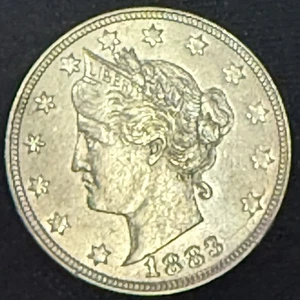 * 1883 No CENTS * SOLID+ GEM BU MS LIBERTY V NICKEL * FROM ORIGINAL COLLECTION - Picture 1 of 4