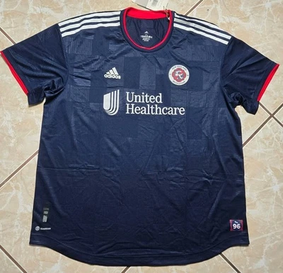 NWT Adidas 2022/23 New England Revolution Authentic Blue MLS Jersey Kit Mens 2XL - Image 1 of 4