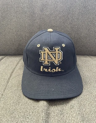 Notre Dame Fighting Irish Hat Cap Fitted Mens 6 7/8 Blue Gold NCAA Football - Image 1 of 4