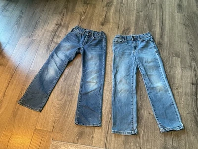 TWO BOYS OLD NAVY/CAT & JACK DISTRESSED BLUE JEANS SIZE 8 - Image 1 of 4