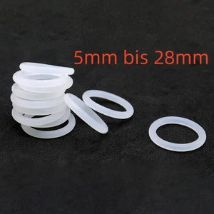 Silikon O Ring O-Ring Schnurstärke 1mm Dichtring Dichtungsringe 5mm bis 28mm - Picture 1 of 8