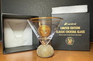 Carnival Cruise Line 50th Birthday Limited Edition Classic Cocktail Glass NIB - Picture 1 of 7