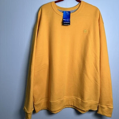 Чемпион новый с Ярлыками подлинный мужской размер 2XL ворота толстовка пуловер желтый - Изображение 1 из 4