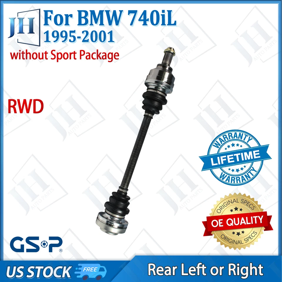 Eje CV trasero izquierdo/derecho original para BMW 740iL 740i V8 1995-2001 4,0 L 4,4 L tracción trasera Foto 1 de 4
