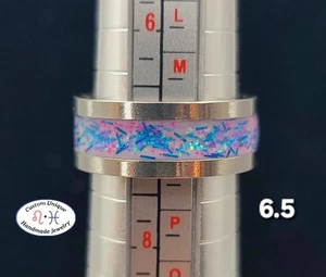 Ring Uni-Sex Mehrfarbig Mehrlagig Holografisch Glitzer Gebadet in UV Resin - Bild 1 von 4