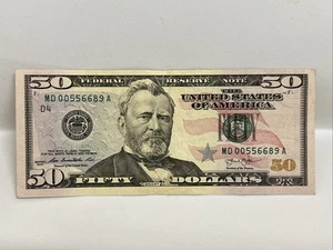 Series 2013 US Fifty Dollar Bill Note $50 Cleveland MD 00556689 A - cool # - Picture 1 of 2