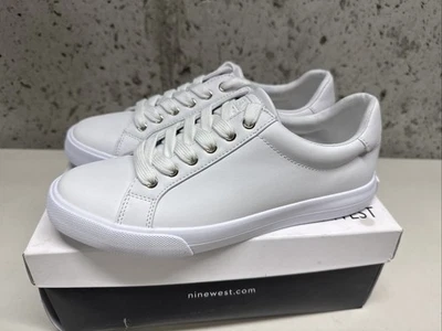 Zapatillas Nine West LAYNA con cordones CUERO blancas para mujer talla 7,5 M Foto 1 de 4