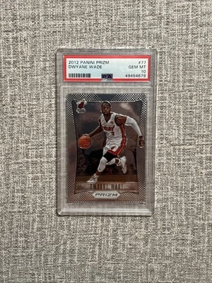 Dwyane Wade 2012 Panini Prizm #77 Heat PSA 10 Gem Mint 1st Year Prizm - Image 1 of 2