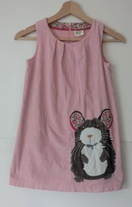 Mini Boden Girls Size 7/8 Pink Corduroy Hamster Dress Pullover - Picture 1 of 11