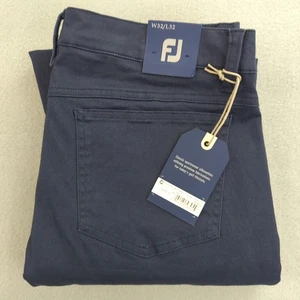 FootJoy Golfhose Herren 32x32 dunkelblau 1857 Wildleder Baumwolle Twill Stretch Chino - Bild 1 von 13