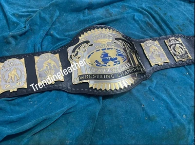 USWA UNIFIED WORLD HEAVYWEIGHT WRESTLING CHAMPIONSHIP BELT ADULT 4MM  ZINC Foto 1 de 4