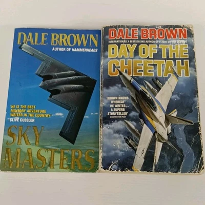 Bundle Lot 2 X Dale Brown Small Paperback Books Sky Masters  Day Of The Cheetah  - image 1 of 4
