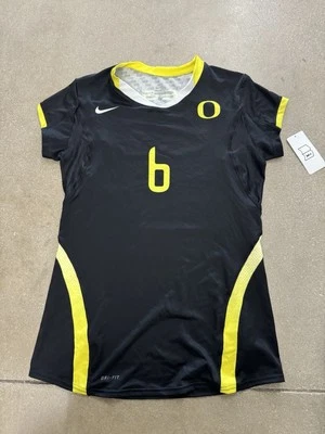 Camiseta deportiva Nike Oregon Ducks juego de voleibol niñas mediana negra amarilla ¡Nueva!  Foto 1 de 4