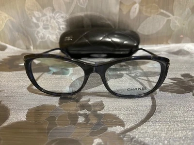 CHANEL Frame 3295 Black/Navy with Rhinestones - Image 1 of 3