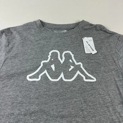 Camiseta Kappa Para Hombre Grande Manga Larga Gris Ropa de Calle Foto 1 de 4